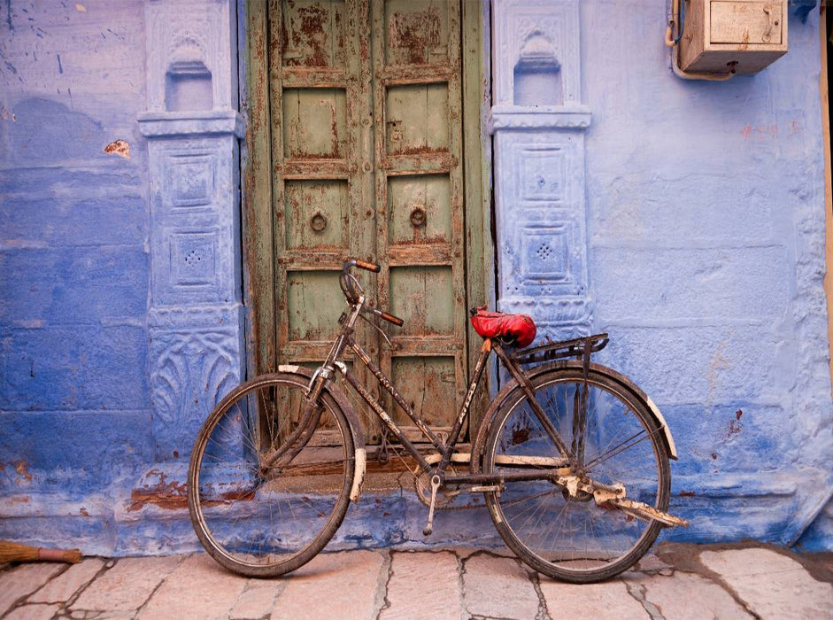 Fahrrad in Jodhpur - CALVENDO Foto-Puzzle'