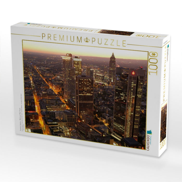 Frankfurt Skyline - Blick vom Main Tower - CALVENDO Foto-Puzzle'