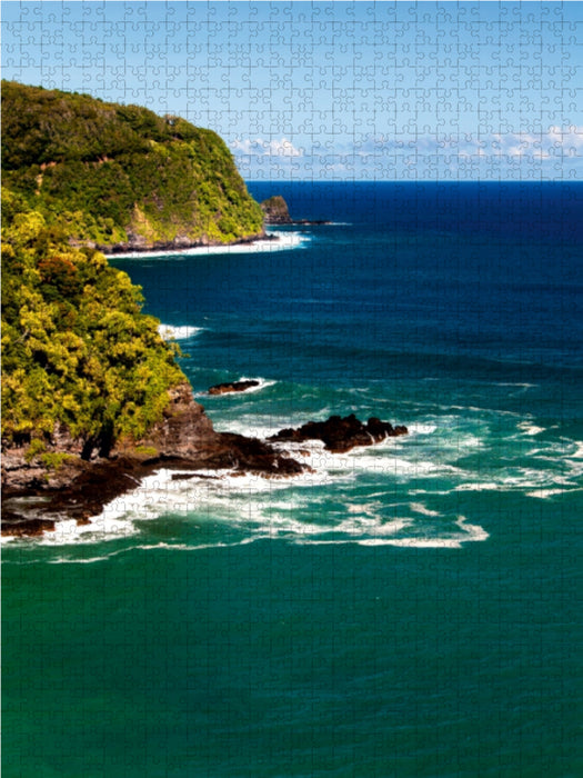Küstenstraße nach Hana 1000 Teile Puzzle hoch - CALVENDO Foto-Puzzle'