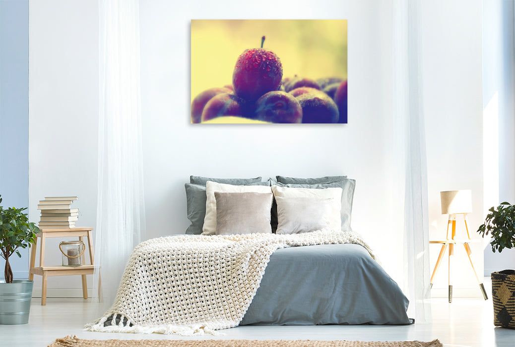 Premium textile canvas Premium textile canvas 120 cm x 80 cm landscape Fresh fruit still life 