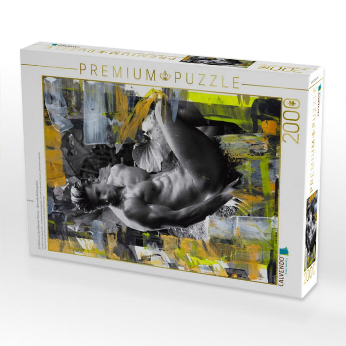 Ein Motiv aus dem Kalender Männer - übermalte Aktfotografien - CALVENDO Foto-Puzzle'
