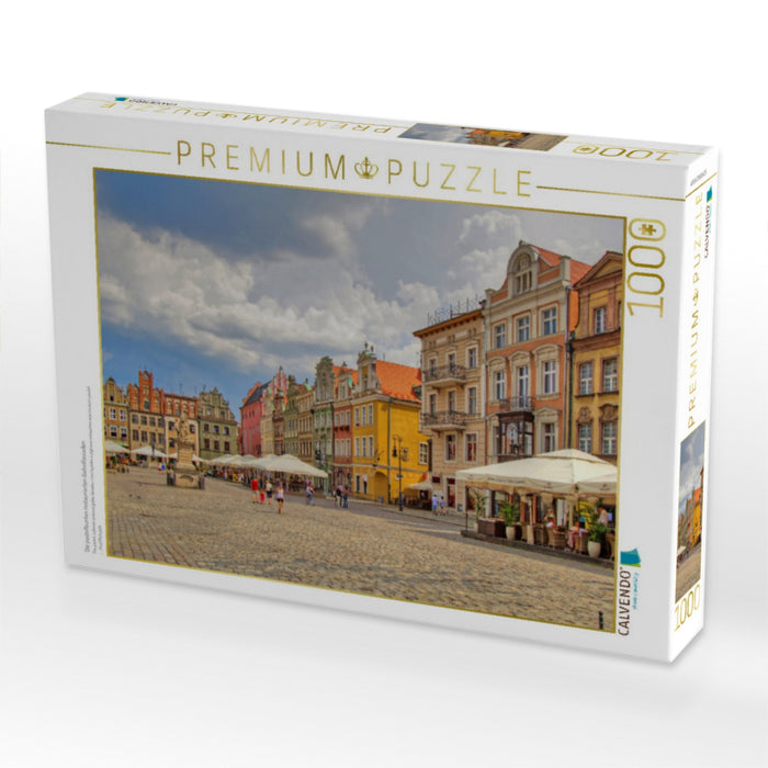 Die pastellbunten restaurierten Giebelfassaden - CALVENDO Foto-Puzzle'