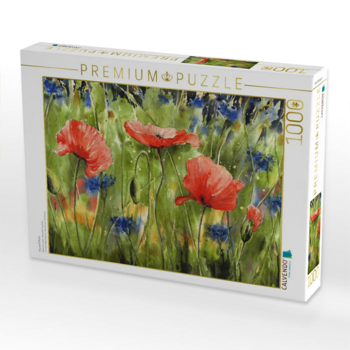 Aquarell Mohn - CALVENDO Foto-Puzzle'