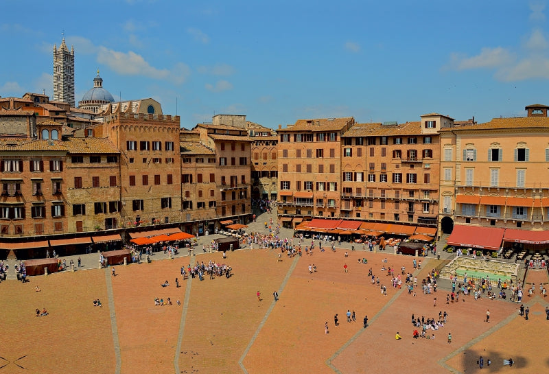 Premium Textil-Leinwand Piazza del Campo – Siena
