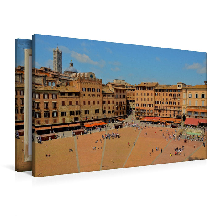 Premium Textil-Leinwand Piazza del Campo – Siena