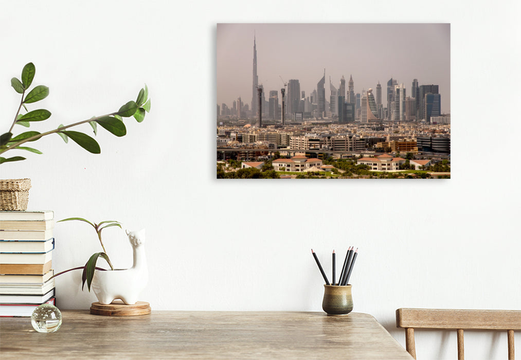 Premium Textil-Leinwand Premium Textil-Leinwand 120 cm x 80 cm quer Dubai Skyline