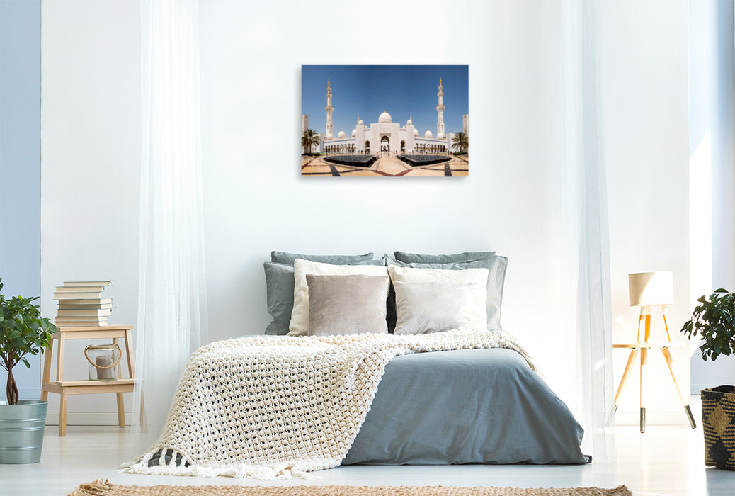 Premium Textil-Leinwand Premium Textil-Leinwand 120 cm x 80 cm quer Sheik Zayed Moschee
