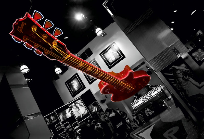 Premium Textil-Leinwand Hard Rock Cafe