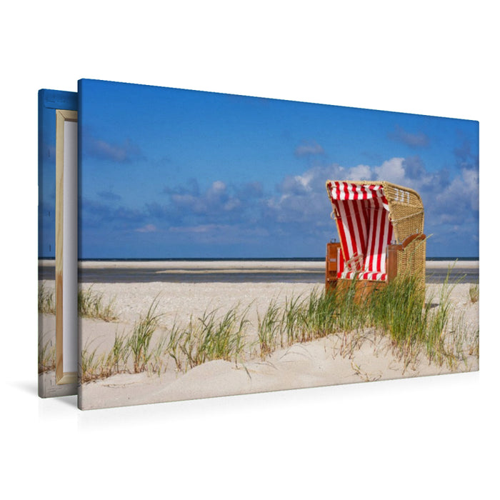 Premium Textil-Leinwand Strandkorb No. 337
