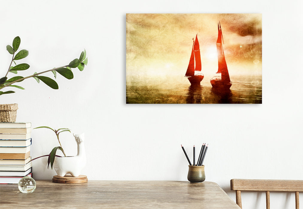 Premium Textil-Leinwand Premium Textil-Leinwand 75 cm x 50 cm quer Ein Motiv aus dem Kalender Mystic Ships