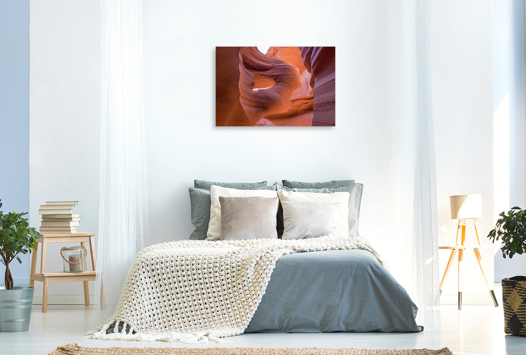 Premium Textil-Leinwand Premium Textil-Leinwand 120 cm x 80 cm quer Lower Antelope Canyon, Page AZ