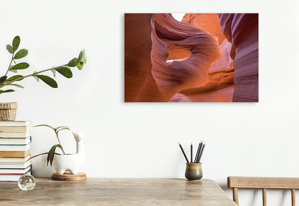 Premium Textil-Leinwand Premium Textil-Leinwand 120 cm x 80 cm quer Lower Antelope Canyon, Page AZ