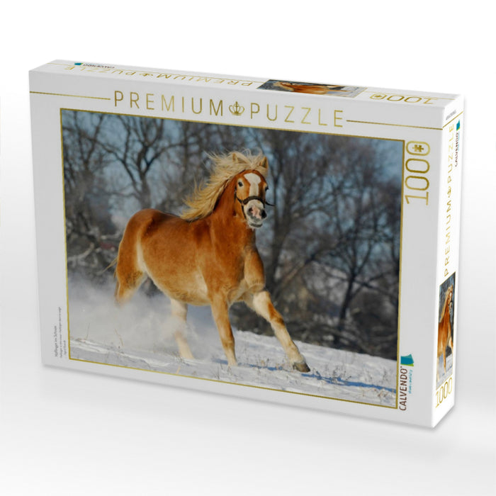 Haflinger im Schnee - CALVENDO Foto-Puzzle'
