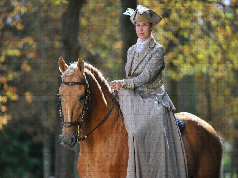 Fürstliche Hofreitschule Bückeburg - Lusitano - CALVENDO Foto-Puzzle'