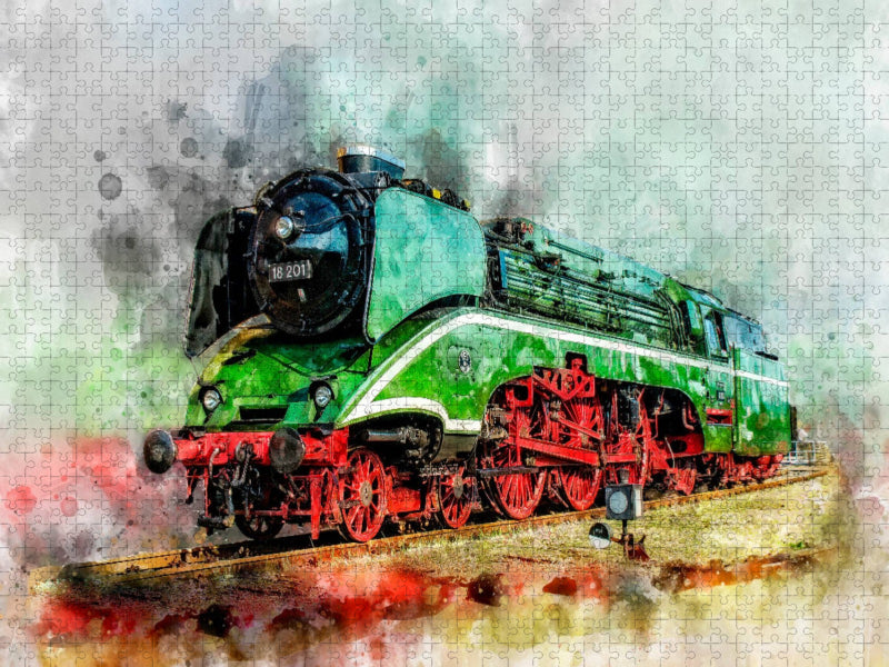 Dampflokomotive - CALVENDO Foto-Puzzle'
