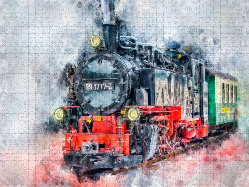 Dampflokomotive - CALVENDO Foto-Puzzle'
