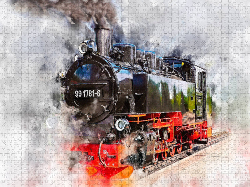 Dampflokomotive - CALVENDO Foto-Puzzle'