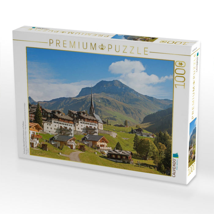 Schweizer Alpendorf Sankt Antönien im Prättigau - CALVENDO Foto-Puzzle'