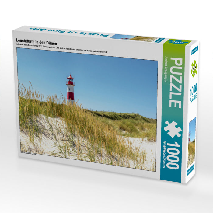 Leuchtturm in den Dünen 1000 Teile Puzzle quer - CALVENDO Foto-Puzzle'