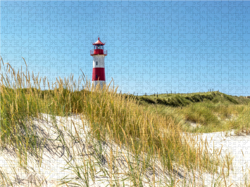 Leuchtturm in den Dünen 1000 Teile Puzzle quer - CALVENDO Foto-Puzzle'