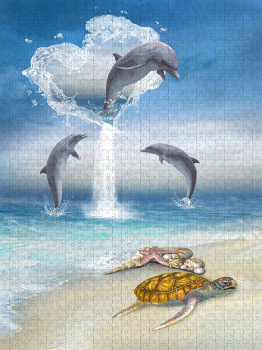 Das Herz der Delfine - CALVENDO Foto-Puzzle'