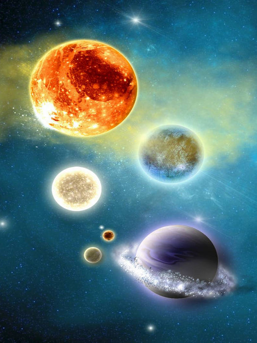 Neues Sonnensystem - CALVENDO Foto-Puzzle'
