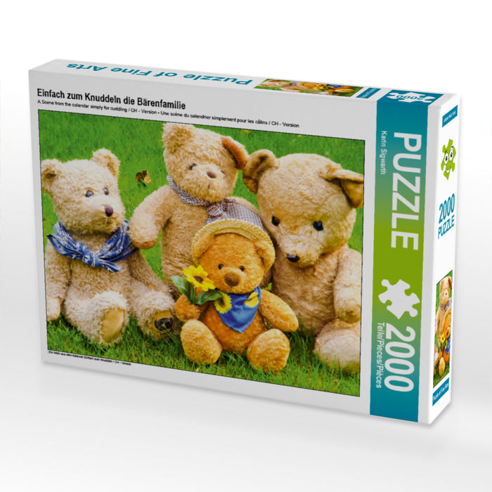 Einfach zum Knuddeln die Bärenfamilie 2000 Teile Puzzle quer - CALVENDO Foto-Puzzle'