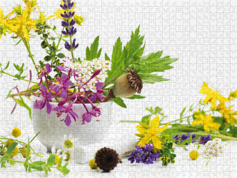 Sommer Kräuter 2000 Teile Puzzle quer - CALVENDO Foto-Puzzle'