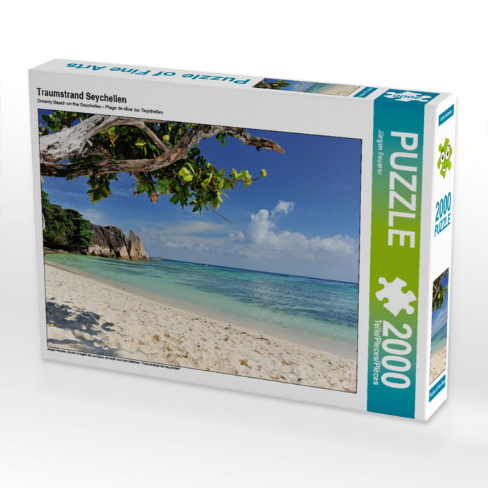 Traumstrand Seychellen 2000 Teile Puzzle quer - CALVENDO Foto-Puzzle'