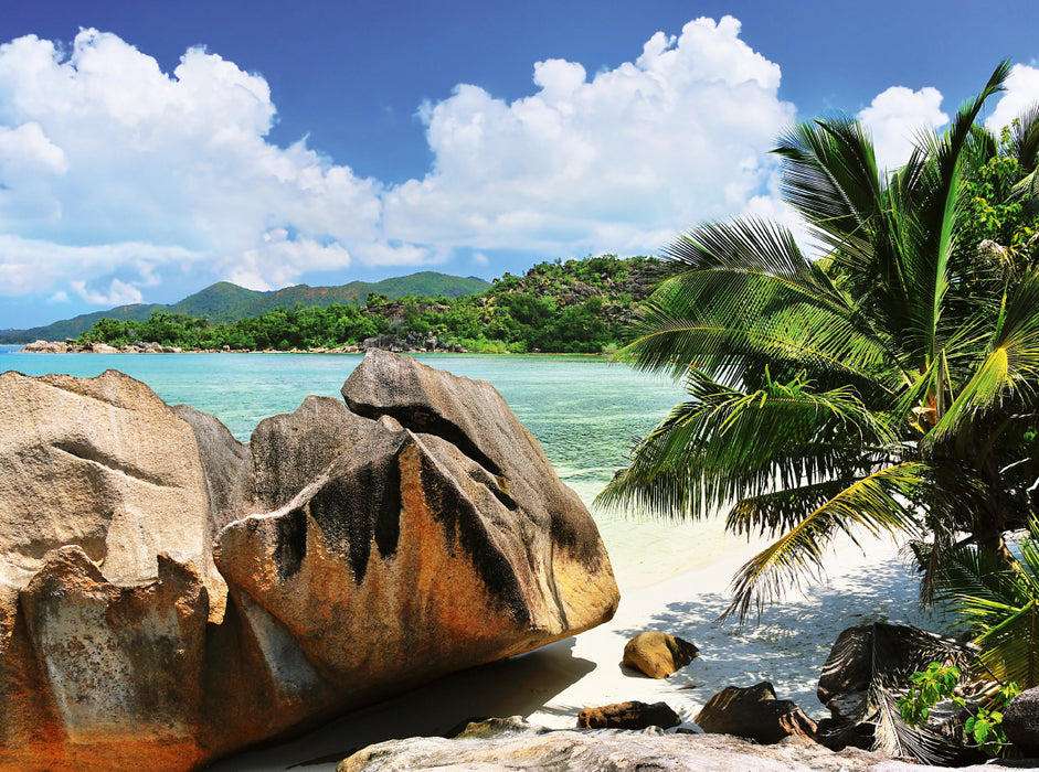 Anse St. José auf Curieuse 2000 Teile Puzzle quer - CALVENDO Foto-Puzzle'
