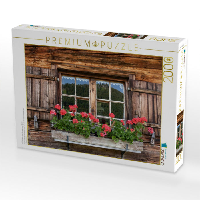 Fenster der Alpe Gschwender Berg - CALVENDO Foto-Puzzle'