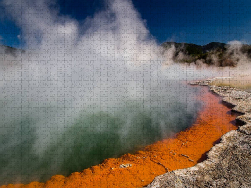 Champagne Pool - Wai-O-Tapu, Neuseeland - CALVENDO Foto-Puzzle'