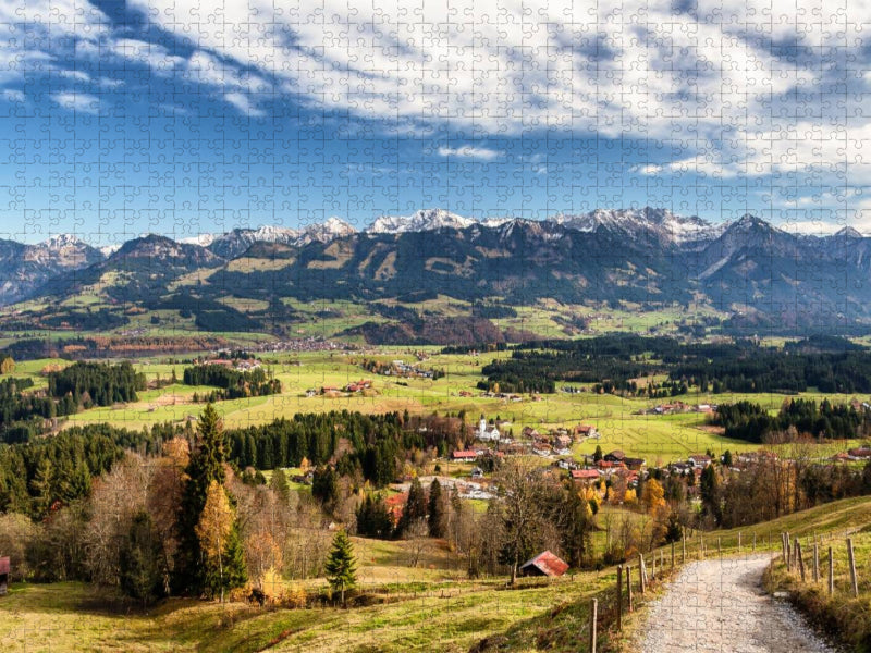 Blick auf Ofterschwang - CALVENDO Foto-Puzzle'