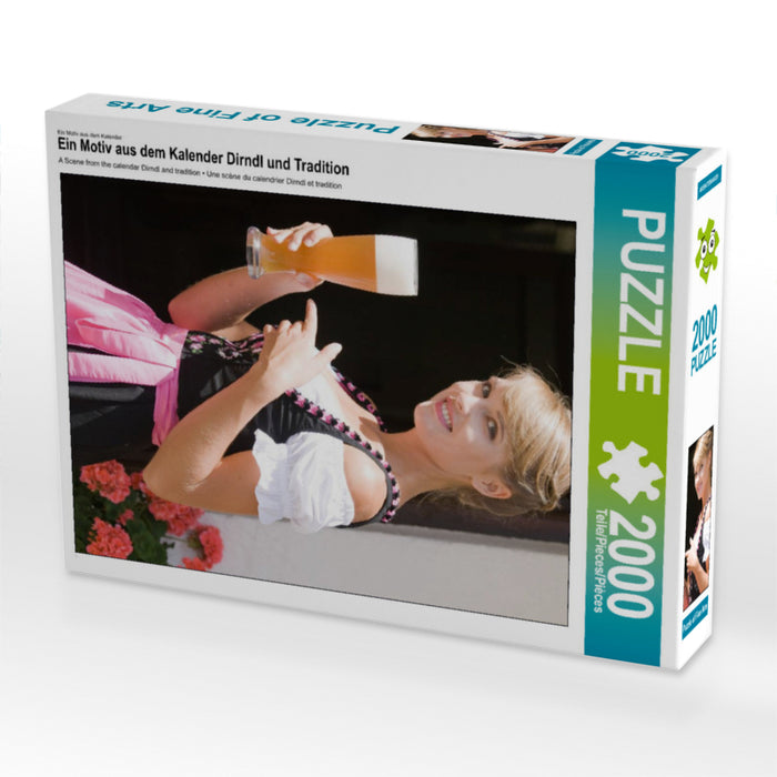 Ein Motiv aus dem Kalender Dirndl und Tradition 2000 Teile Puzzle hoch - CALVENDO Foto-Puzzle'