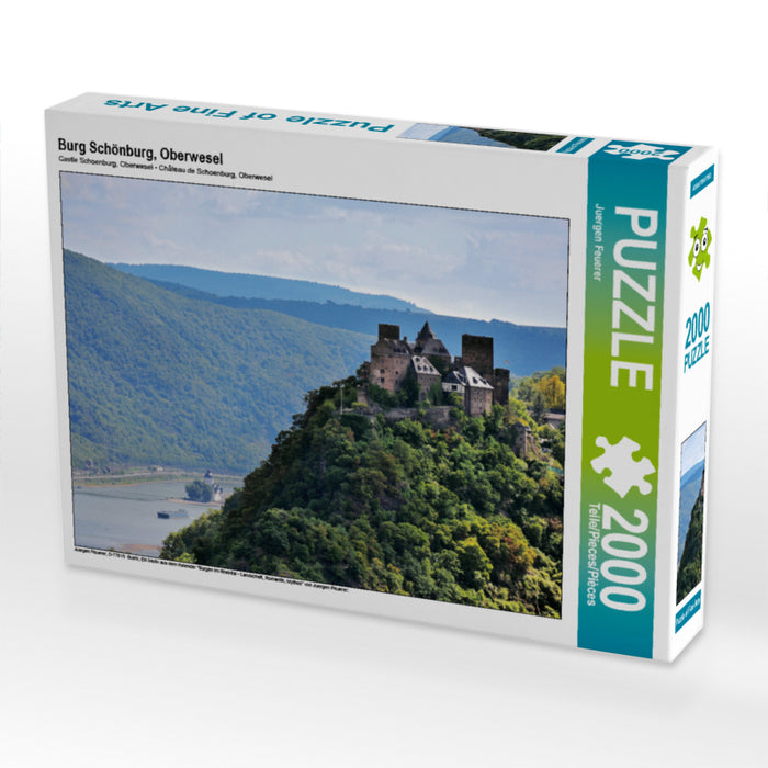 Burg Schönburg, Oberwesel 2000 Teile Puzzle quer - CALVENDO Foto-Puzzle'