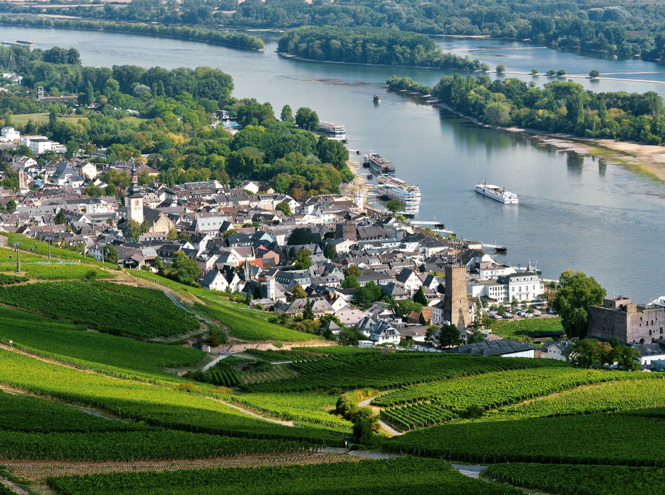 Rüdesheim mit Brömserburg und Boosenburg 2000 Teile Puzzle quer - CALVENDO Foto-Puzzle'