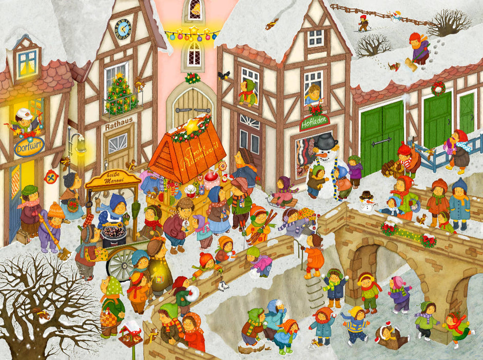 Mein Dorf im Winter - CALVENDO Foto-Puzzle'