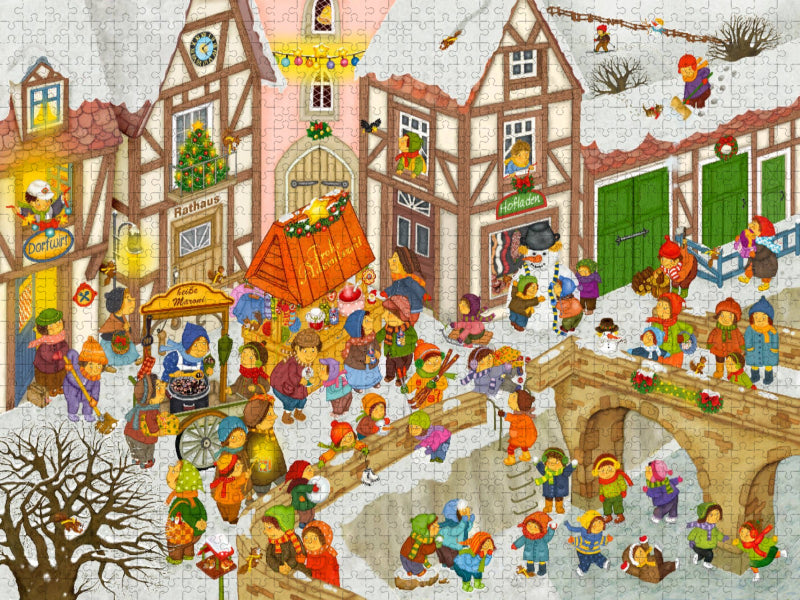 Mein Dorf im Winter - CALVENDO Foto-Puzzle'