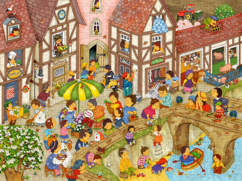 Mein Dorf im Frühling - CALVENDO Foto-Puzzle'