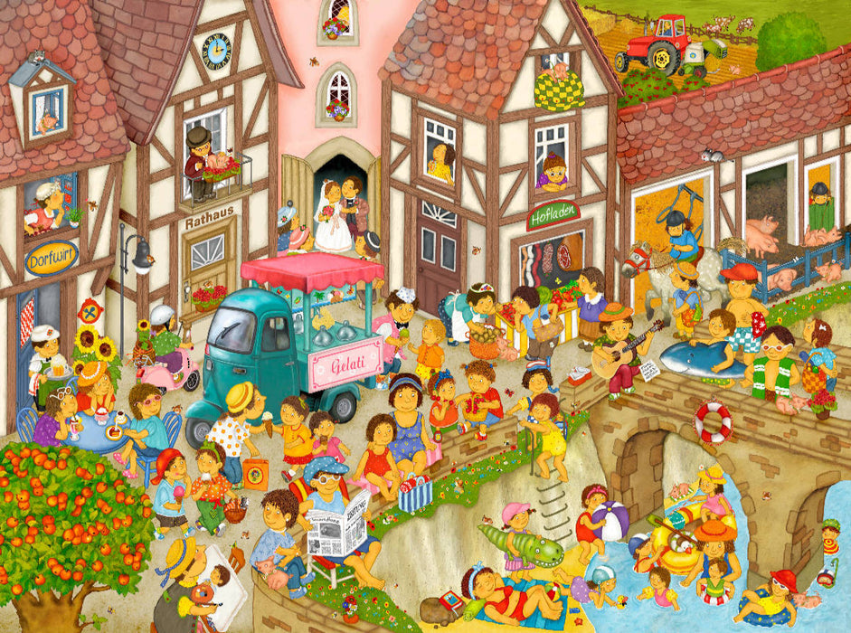 Mein Dorf im Sommer - CALVENDO Foto-Puzzle'