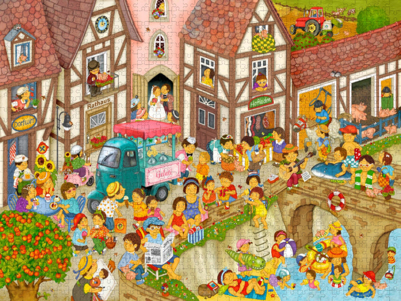 Mein Dorf im Sommer - CALVENDO Foto-Puzzle'