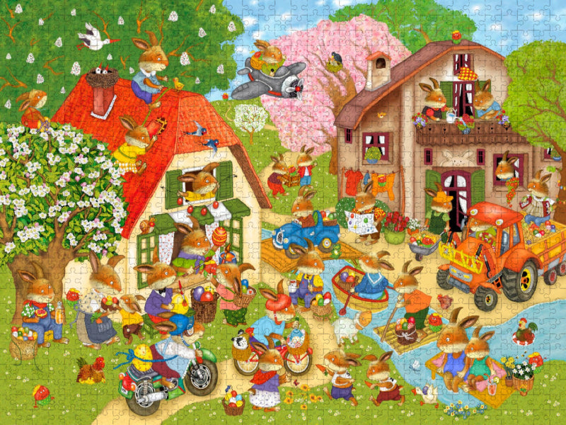Im Osterhasendorf - CALVENDO Foto-Puzzle'