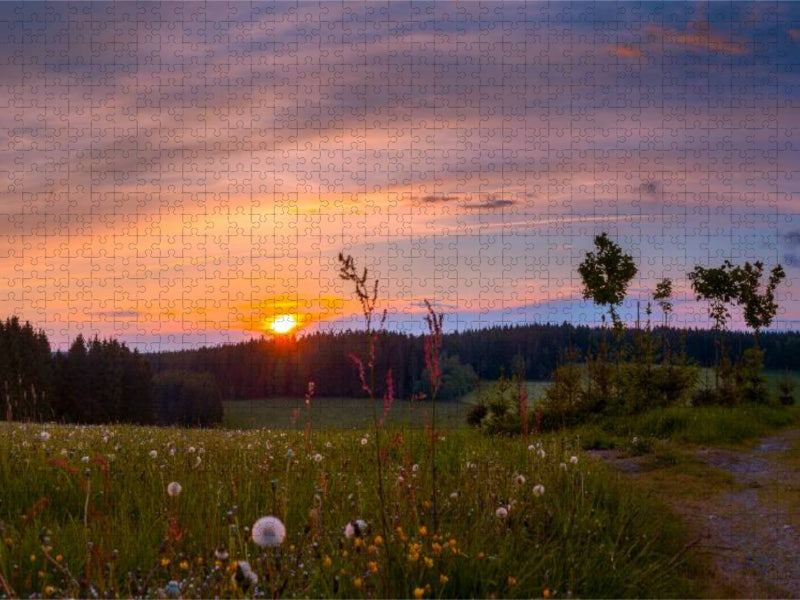 Sonnenuntergang bei Annaberg - CALVENDO Foto-Puzzle'