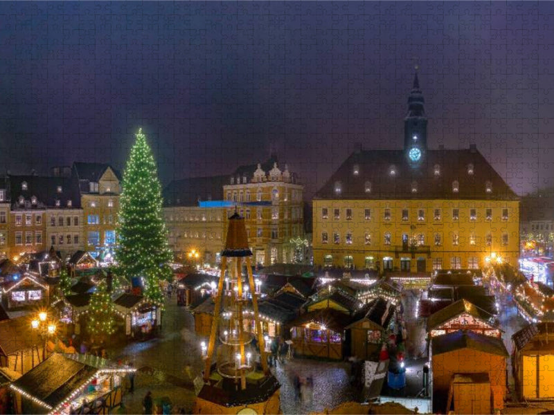 Weihnachtsmarkt in Annaberg - CALVENDO Foto-Puzzle'
