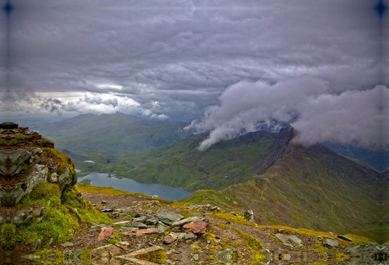 Premium Textil-Leinwand Snowdon in Wales