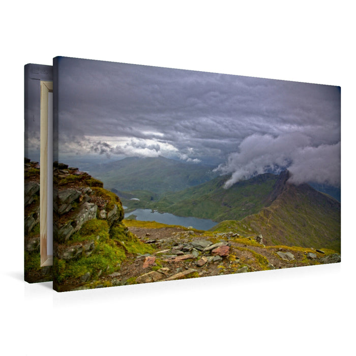 Premium Textil-Leinwand Snowdon in Wales