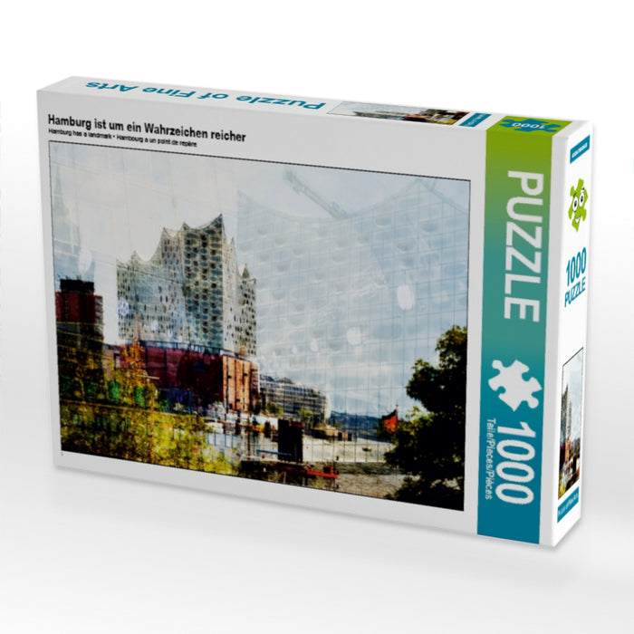 Hamburg ist um ein Wahrzeichen reicher 1000 Teile Puzzle quer - CALVENDO Foto-Puzzle'