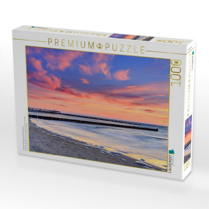 Sonnenuntergang an der Ostseeküste - CALVENDO Foto-Puzzle'