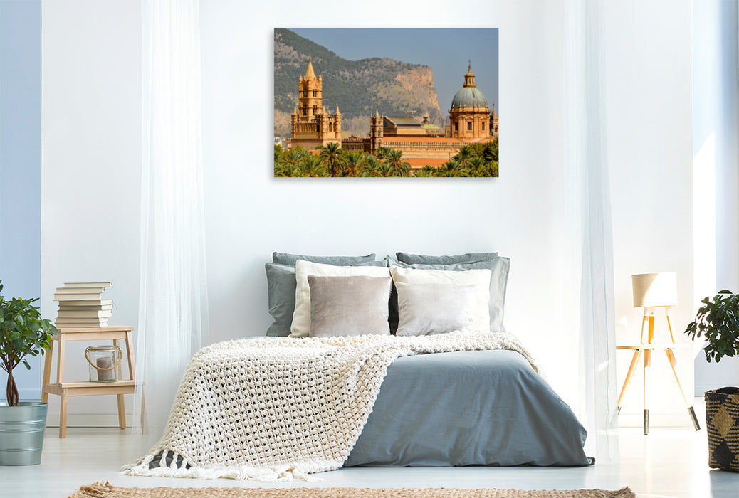 Toile textile haut de gamme Toile textile haut de gamme 120 cm x 80 cm paysage Un motif du calendrier Palerme - la ville des surprises 