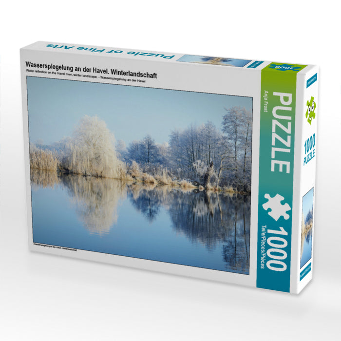 Wasserspiegelung an der Havel. Winterlandschaft 1000 Teile Puzzle quer - CALVENDO Foto-Puzzle'